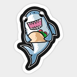 Shark Taco Kawaii Neko Anime Mexican food graphic Sticker